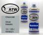 Preview: Chevrolet, Silver Metallic, 13 / 13S / WA9021: 400ml Sprühdose + 400ml Klarlack - Set, von ATW Autoteile West.